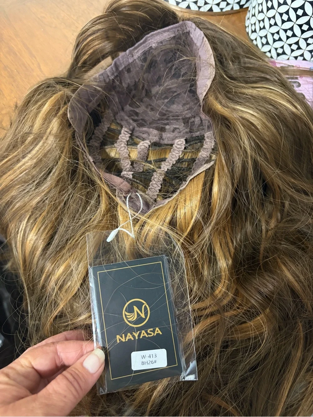 Naya Long Layered Wig with Bangs - Chestnut Brown